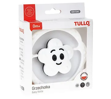 Tullo zvečka cvijetić sa osmijehom crno-bijela - cover