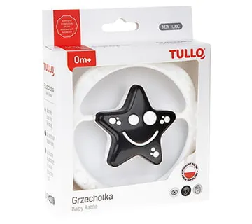 Tullo zvečka zvijezda sa osmijehom crno-bijela - cover