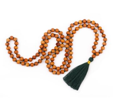 Bodhi Yoga Bodhi Mala ogrlica s mirisom sandalovine s resicama u boji 108 perli Boja: zelena - cover