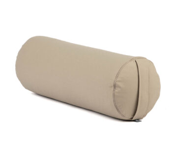 Bodhi Yoga Bolster valjak za jogu ECO spelt 100% organski pamuk 65 x 22 cm Boja: Taupe - cover