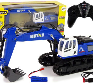 Bager gusjeničar s metalnom kabinom na daljinsko upravljanje 1:18 2,4 GHz - plavi - cover