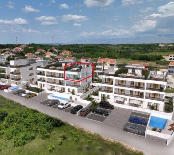 PRODAJA apartman Privlaka 103,78 m2, prodaja, 120m od mora, parking - cover