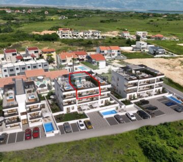 PRODAJA apartman Privlaka 97,05 m2, prodaja, 120m od mora, parking - cover