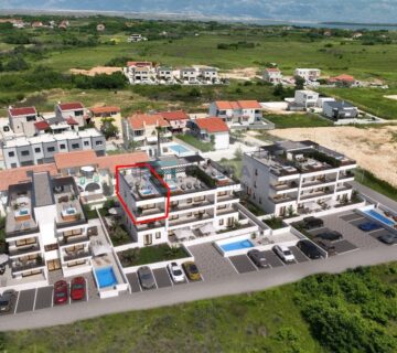 PRODAJA apartman Privlaka 97,15 m2, prodaja, 120m od mora, parking - cover