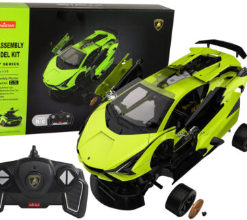 Licencirani auto na daljinsko upravljanje za sastavljanje 1:18 Lamborghini Sian - zeleni - cover