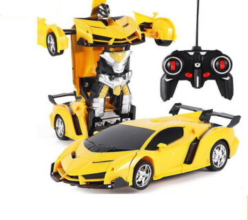 Auto na daljinsko upravljanje Transformer 2u1 - žuti - cover