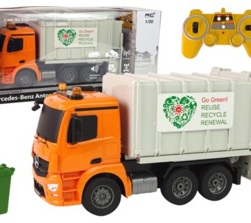 RC Garbage Truck Mercedes-Benz Antos Orange Trash - cover