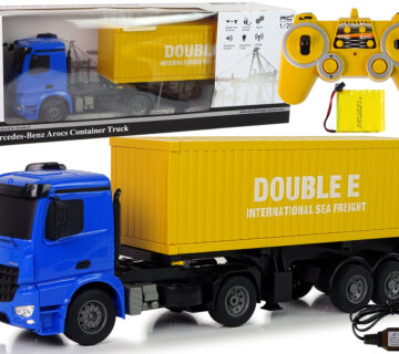 Large R/C truck Mercedes Arocs Blue 1:20 Container 58 cm Long - cover