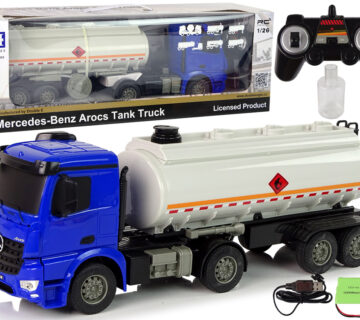 R/C Mercedes Arocs Blue tanker truck 1:26 Water - cover