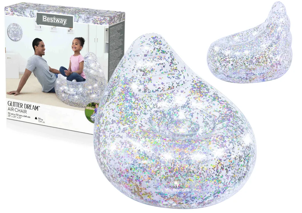 Bestway 75105 fotelja na napuhavanje 72 x 72 x 64cm glitter - cover