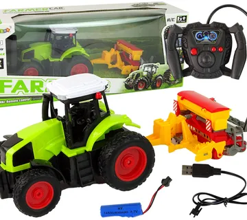 Agricultural Vehicle Tractor with Baler R/C 1:16 Green - cover