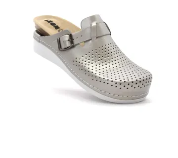 KOŽNE ANATOMSKE KLOMPE, Srebrna, JCFG - cover