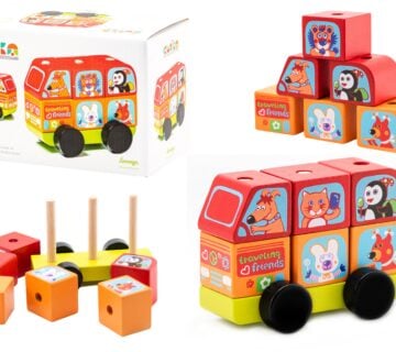 Drveni mini bus "Sretne životinje" za sortiranje LM-10 13197 - cover