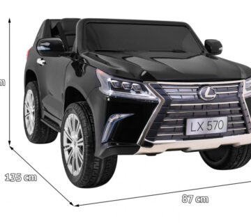 Licencirani auto na akumulator Lexus LX570 4x4 - dvosjed - crni/lakirani - cover