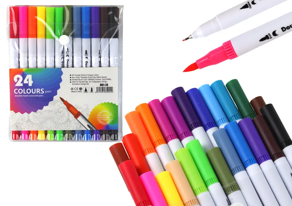 Set od 24 šarenih markera u organizatoru - cover