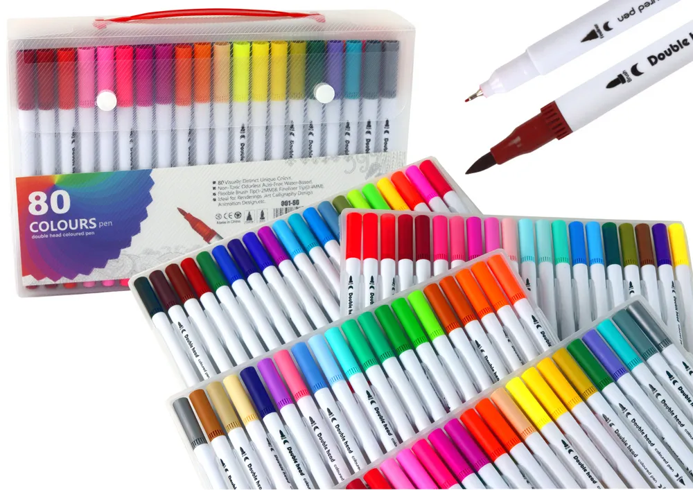 Set od 80 šarenih flomastera u organizatoru - cover