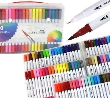 Set od 100 šarenih flomastera u organizatoru - cover