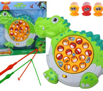 Društvena igra pecanje riba u obliku zelenog dinosaura - cover