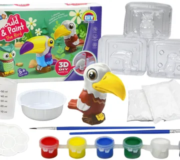 Kreativni set za izradu i bojanje 3D ptica od gipsa - cover