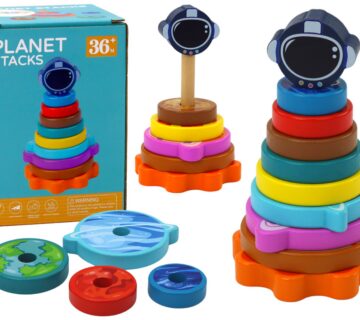 Edukativna piramida za slaganje Space Planet - 10 elemenata - cover