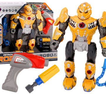 Robot Weapon za sastavljanje s zvučnim i svjetlosnim efektima - žuti - cover