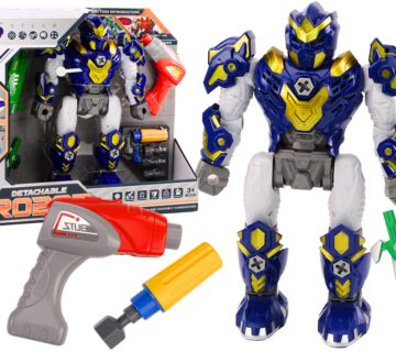 Robot Weapon za sastavljanje s zvučnim i svjetlosnim efektima - tamno plavi - cover