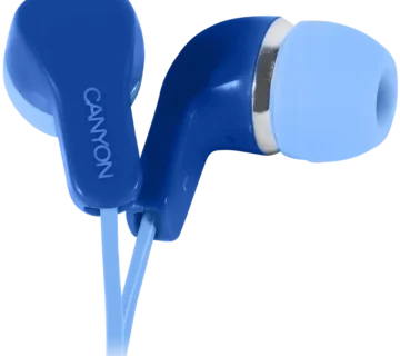 CANYON Stereo Earphones with inline microphone, Blue - cover