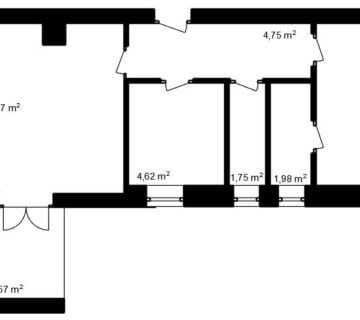 Stan: Zagreb (Donji grad), 50.00 m2, adaptacija u trosobni - cover