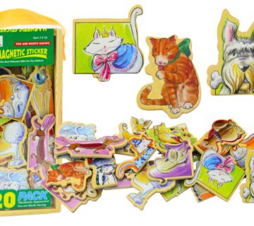 Set of Wooden Magnets with Colorful Animals, 20 pieces - cover