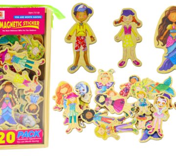Set of Magnets Wooden Characters in Colorful Disguises, 20 pieces - cover
