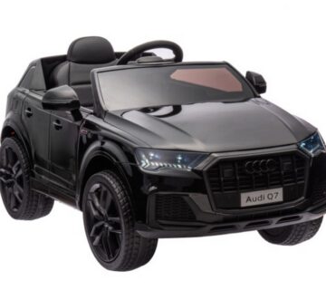 Licencirani auto na akumulator Audi Q7 - crni/lakirani - cover
