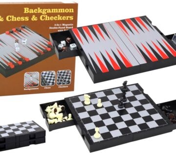 3u1 set za igru na magnetnoj ploči - šah, dame, backgammon - cover