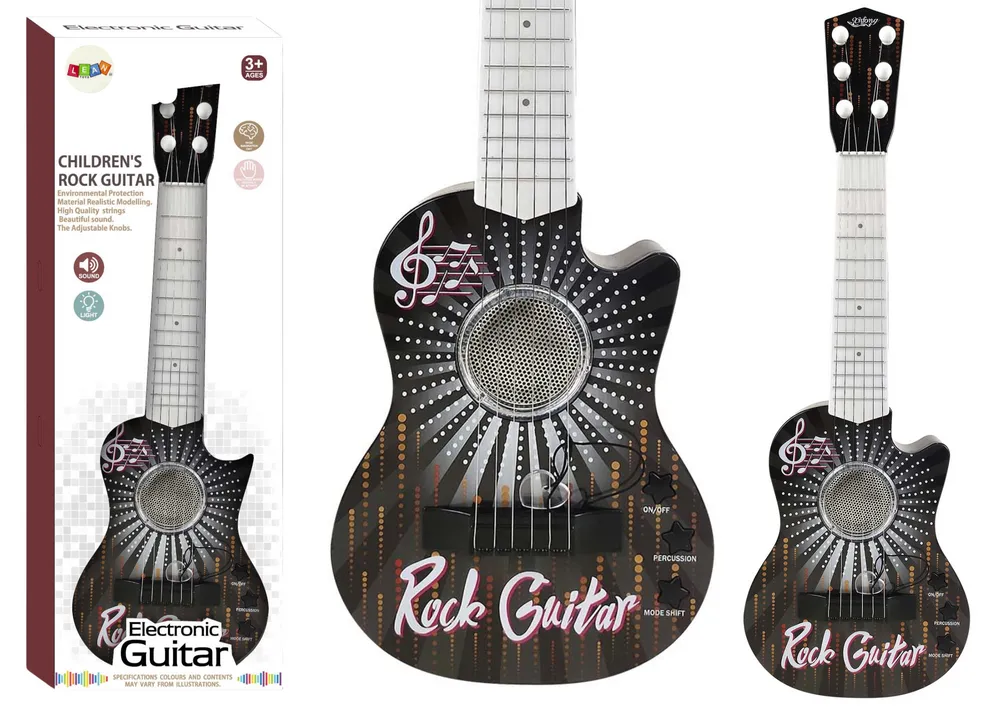 Dječja električna rock gitara crna - cover