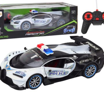 Auto na daljinsko upravljanje RC Police Car in 1:12 - bijeli - cover