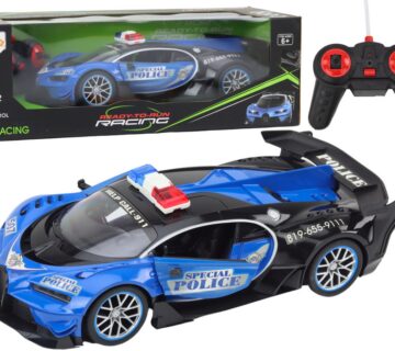 Auto na daljinsko upravljanje RC Police Car in 1:12 - plavi - cover