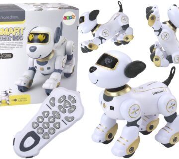Remote Controlled Interactive Robot Dog Dancing Follows Commands Golden - cover