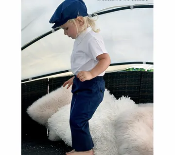 Hlače za krštenje vel. 62, 68, 74 i 80 tamno plave - cover