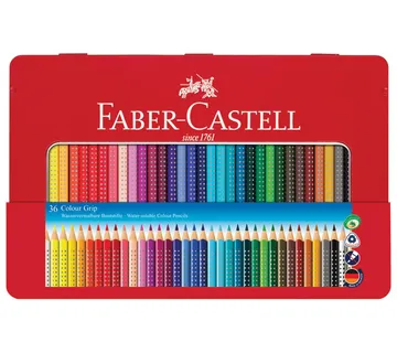 Boje drvene 36boja metalna kutija Grip 2001 Faber Castell - cover