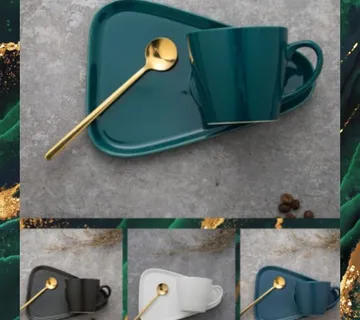 Visokokvalitetni set šalice, tanjurića i žlice - Luxury - cover