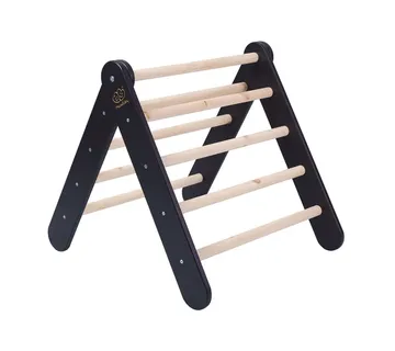 Velike drvene Piklerove ljestve - crne - cover