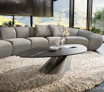 Klub stolić Edge 140x76cm, Materijal: Keramika Noir Desir - cover