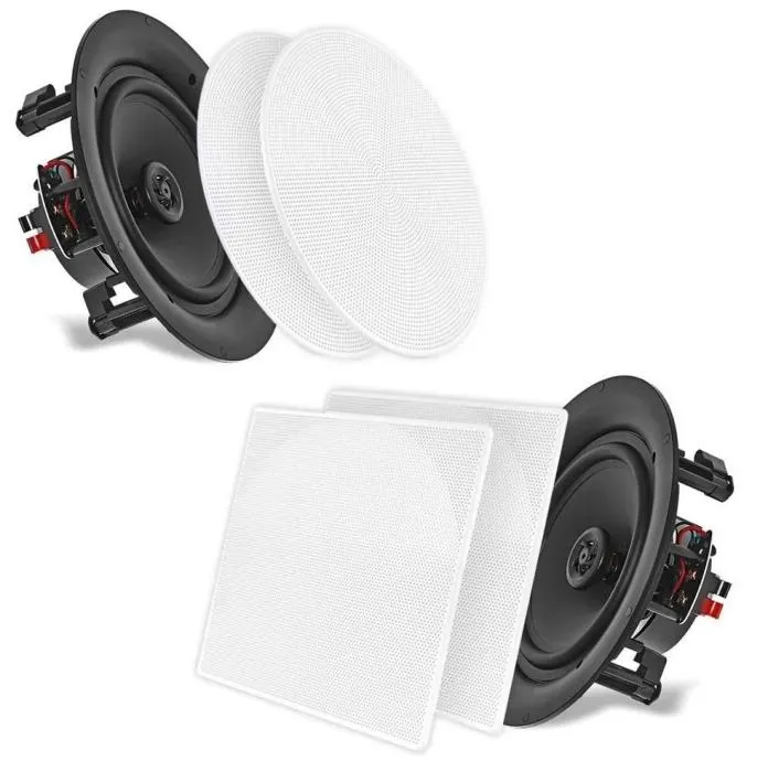 Zvučnici ugradbeni STROPNI PYLE PDIC 66, 6,5" OKRUGLO-KOCKASTA MASKA - cover