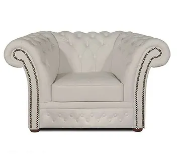 Chesterfield Fotelja Winfield Basic Luxe Leather | 1-sjedište | White - cover