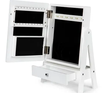 Ormarić za nakit s ogledalom bijeli - cover