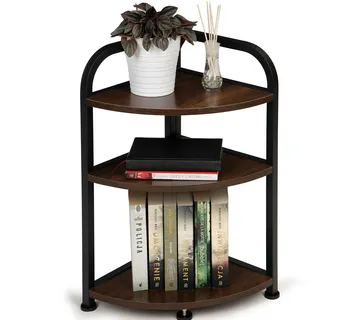 Kutni ormarić za knjige tamno smeđi - cover