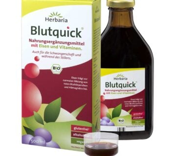 Herbaria Blutquick® (Bloodquick) Organski sok sa željezom i vitaminima, bez alkohola 250, 500 ml Kapacitet: 250 ml - cover