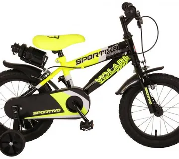 Dječji bicikl Volare Sportivo 14" s dvije ručne kočnice neon žuti - cover
