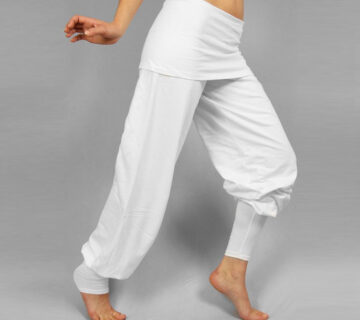 Sat nam Kundalini Yoga Sohang Yoga hlače za žene bijele boje Veličina: XS - cover