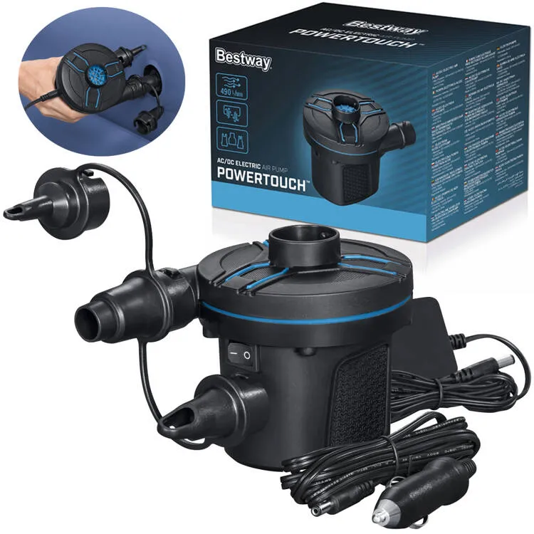Bestway električna pumpa za napuhavanje PowerTouch 62255 - 3 nastavka - cover