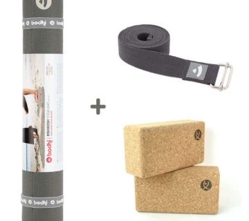 Bodhi Yoga Bodhi Rishikesh Premium set za početnike sivo-smeđa 183 x 60 cm 4,5 mm - cover